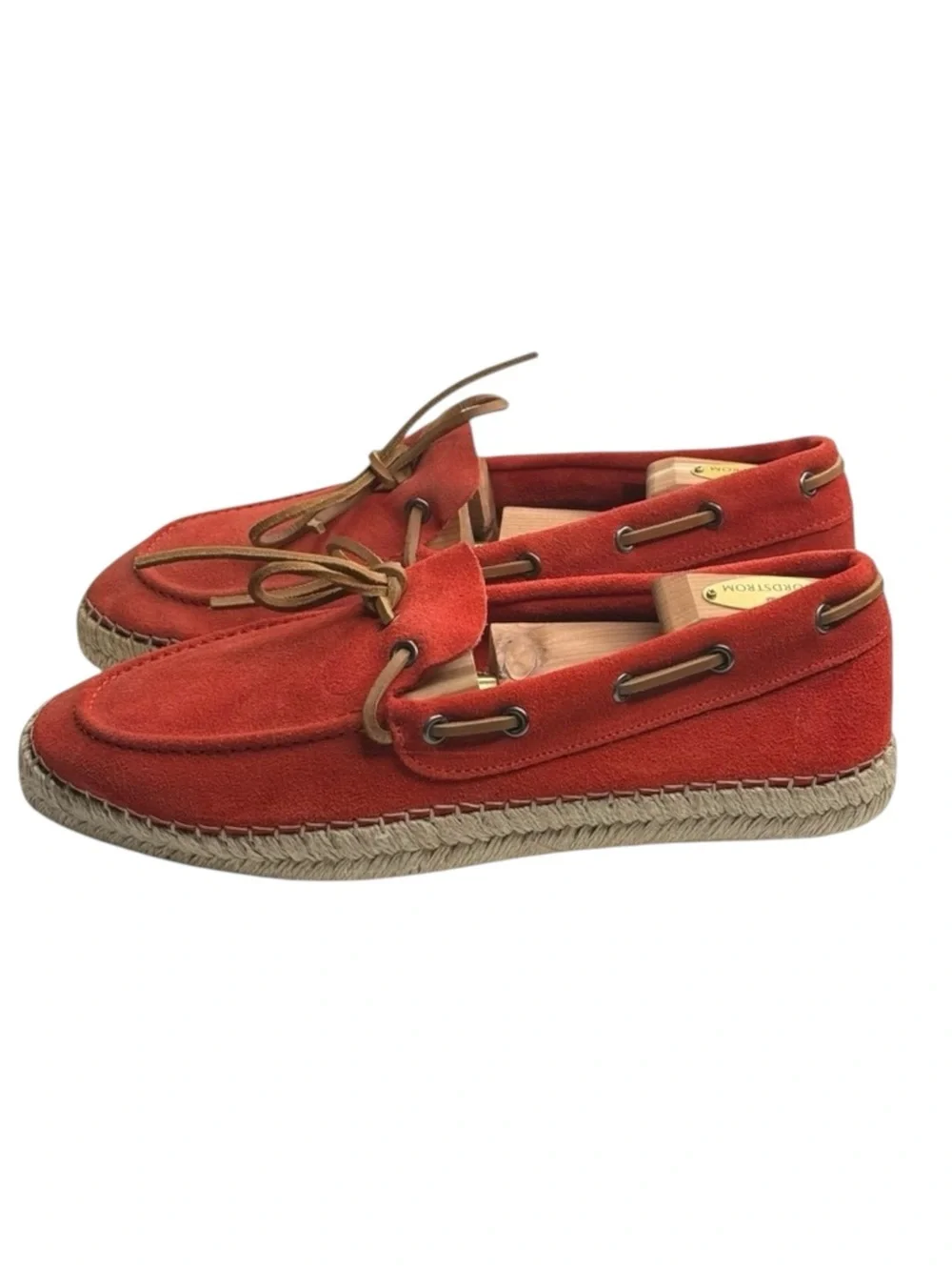 Hanks Brand 𖤐 Alpargatas Max Naranja Boat Shoe Espadrille 𖤐 Orange Suede 𖤐 42